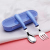 Nordic Baby Tableware Set Children Utensil Stainless Steel Toddler Dinnerware Cutlery Cartoon Infant Food Feeding Spoon Fork