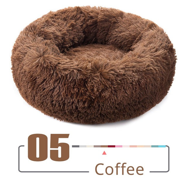 Round Plush Cat Bed