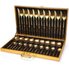 24Pcs/set Gold Cutlery Silverware Set