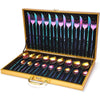 24Pcs/set Gold Cutlery Silverware Set