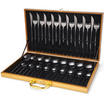 24Pcs/set Gold Cutlery Silverware Set