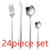 24Pcs/set Gold Cutlery Silverware Set