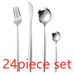24Pcs/set Gold Cutlery Silverware Set