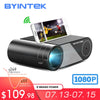 BYINTEK Mini Projector K9 ,1280x720P,Portable Video Beamer; LED Proyector for 1080P 3D 4K Cinema(Option Multi-Screen For Iphone