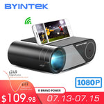 BYINTEK Mini Projector K9 ,1280x720P,Portable Video Beamer; LED Proyector for 1080P 3D 4K Cinema(Option Multi-Screen For Iphone